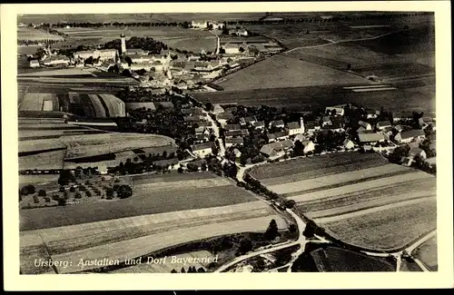 Ak Ursberg in Schwaben, Anstalten und Dorf Bayersried