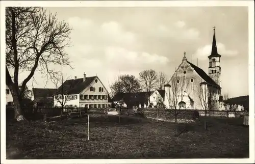 Ak Friedberg in Bayern, Blick auf den Ort, Kirche