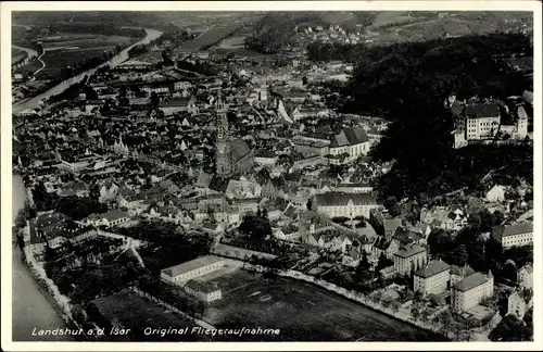 Ak Landshut in Niederbayern, Fliegeraufnahme
