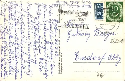 Ak Dachau in Oberbayern, Flugzeugaufnahme