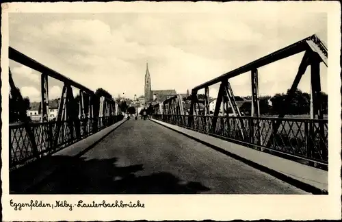 Ak Eggenfelden in Niederbayern, Lauterbachbrücke