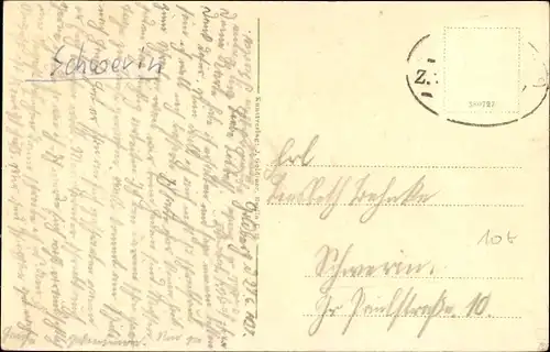 Ak Goldberg in Mecklenburg, Promenade am Galgenberg mit Goldberger See