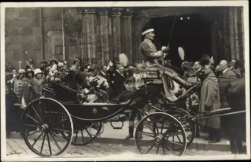 Foto Ak Hochzeit von Margarete von Sachsen mit Friedrich von Hohenzollern Sigmaringen