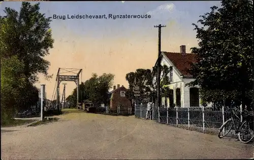 Ak Rijnsaterwoude Südholland, Brug Leidschevaart