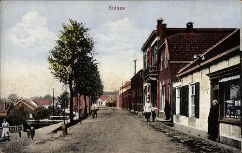 Ak Bolnes Südholland, Straßenpartie, Geschäft