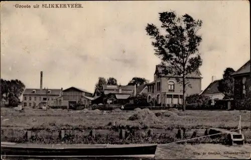 Ak Slikkerveer Ridderkerk Südholland Niederlande, Teilansicht