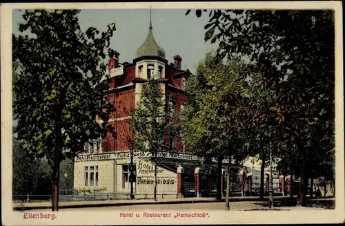 Ak Eilenburg an der Mulde, Hotel und Restaurant Parkschloss