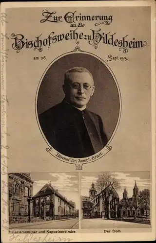 Ak Hildesheim in Niedersachsen, Bischof Dr. Joseph Ernst, Dom, Priesterseminar