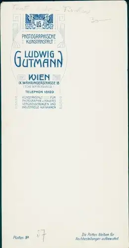 Kabinett Foto Wien 9. Alsergrund Österreich, Schauspieler Tautenhein und Fischer