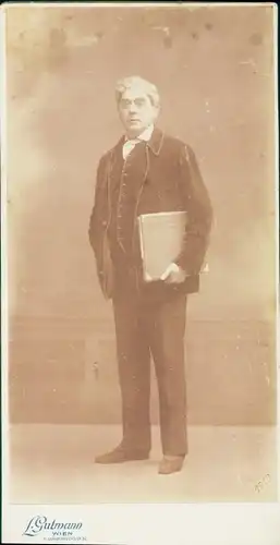 Kabinett Foto Wien 9. Alsergrund Österreich, Schauspieler Gustav Charlé, Portrait