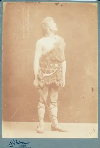 Kabinett Foto Wien 9. Alsergrund Österreich, Schauspieler Schürmann im Kostüm, Portrait