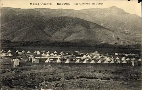 Ak Debdou Marokko, Vue Generale du Camp