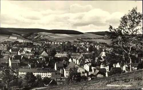 Ak Olbernhau im Erzgebirge, Panorama vom Ort