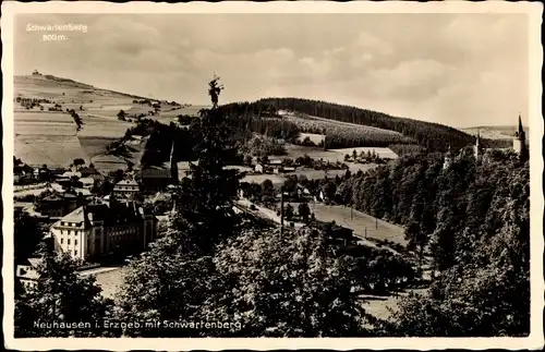 Ak Neuhausen im Erzgebirge, Panorama, Schwartenberg