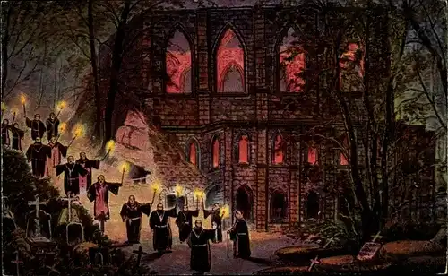 Künstler Ak Oybin in Sachsen, Mönchszug