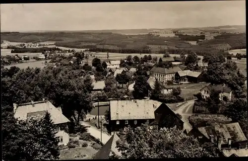 Ak Landwüst Markneukirchen im Vogtland Sachsen, Stadtpanorama von oben