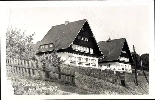 Foto Ak Zwota im Vogtland Sachsen, Blick zu den Häusern