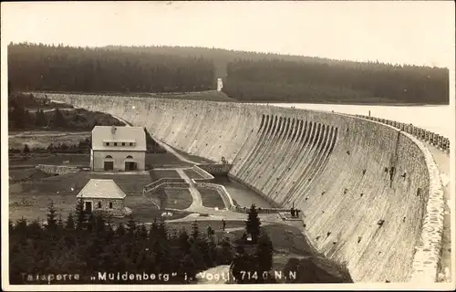 Ak Muldenberg Grünbach im Vogtland, Talsperre Muldenberg