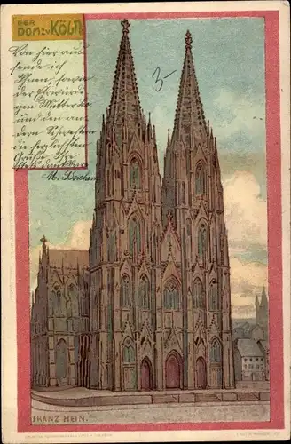 Künstler Litho Hein, Franz, Köln am Rhein, Dom
