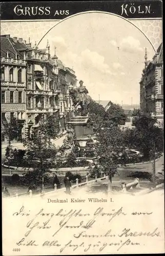 Ak Köln am Rhein, Denkmal Kaiser Wilhelm I.