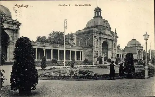 Ak Augsburg in Schwaben, Stadtpark, Hauptfassade