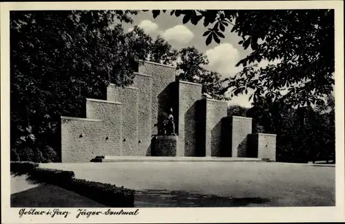 Ak Goslar am Harz, Jäger-Denkmal