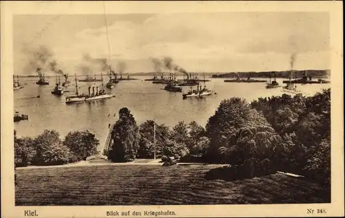 Ak Kiel Schleswig Holstein, Blick auf den Kriegshafen