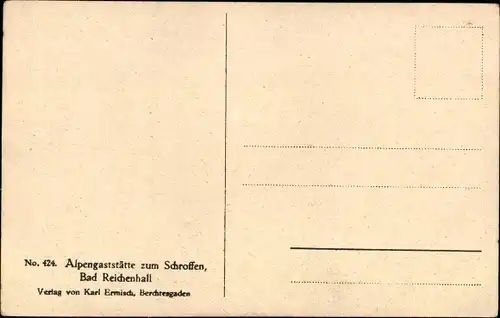 Ak Bad Reichenhall in Oberbayern, Alpengaststätte zum Schroffen