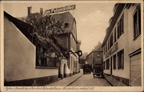 Ak Rüdesheim am Rhein, Gasthaus zum Felsenkeller, Felsenkeller Weinschänke