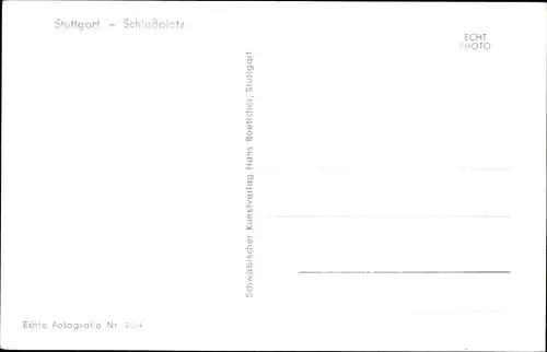 Ak Stuttgart in Württemberg, Schlossplatz