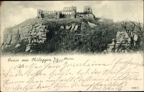 Ak Nideggen in der Eifel, Ruine