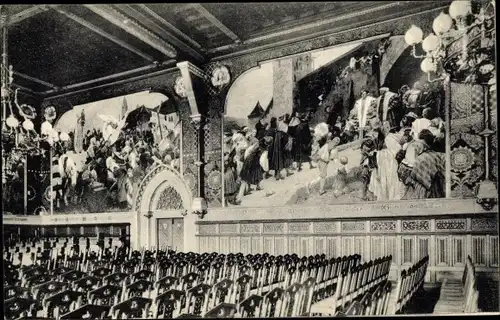 Ak Marburg an der Lahn, Westwand der Universitäts-Aula