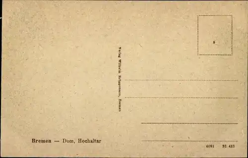 Ak Hansestadt Bremen, Dom, Hochaltar