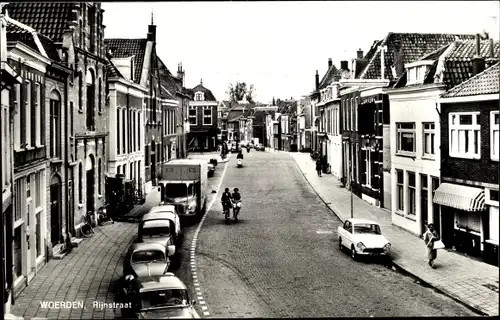 Ak Woerden Utrecht Niederlande, Rijnstraat