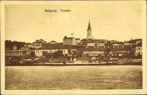 Ak Beograd Belgrad Serbien, Totalansicht