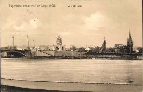 Ak Liège Lüttich Wallonien, Exposition universelle 1905, Vue generale
