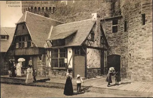Ak Liège Lüttich Wallonien, Exposition Universelle 1905, Charcuterie ardennaise