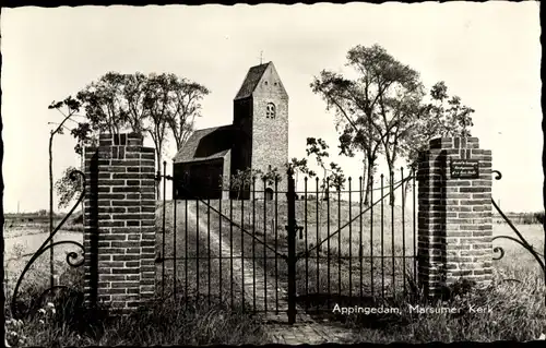 Ak Appingedam Groningen Niederlande, Marsumer Kerk