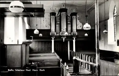 Ak Baflo Het Hogeland Groningen, Ned. Herv. Kerk, Interieur, Orgel