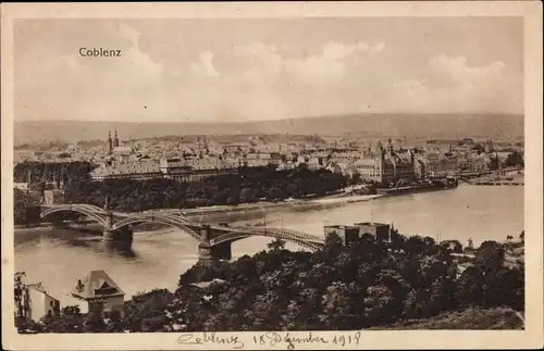 Ak Koblenz am Rhein, Stadtpanorama