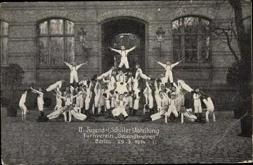 Ak Berlin, II. Jugend Turnverein Gesundbrunnen 1914