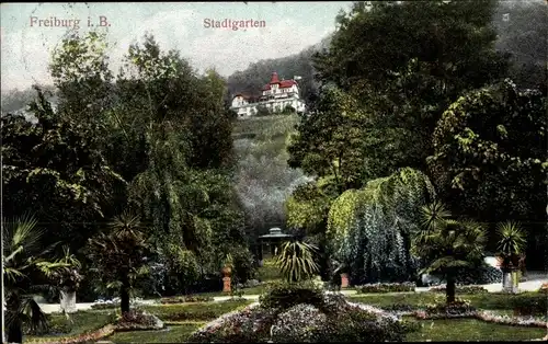 Ak Freiburg im Breisgau, Stadtgarten