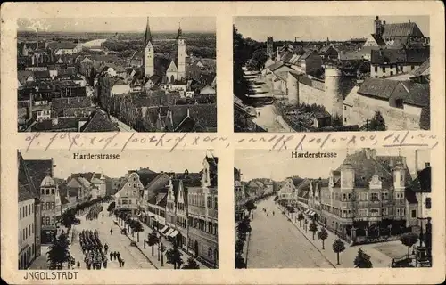 Ak Ingolstadt an der Donau Oberbayern, Alte Stadtmauer, Harderstraße