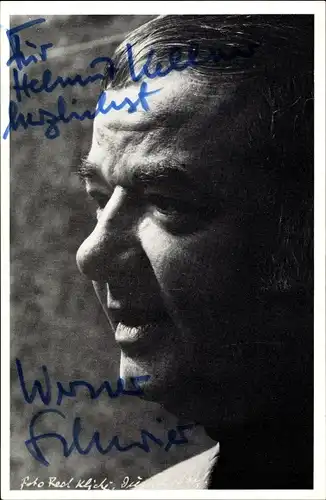 Foto Schauspieler Werner Schwier, Portrait, Autogramm