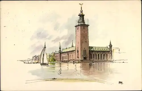 Künstler Ak Stockholm Schweden, Stadshuset