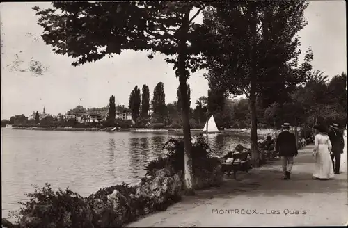 Ak Montreux Kanton Waadt Schweiz, Les Quais