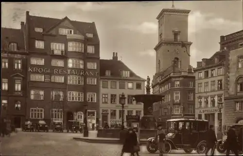 Ak København Kopenhagen Dänemark, Platz, Krog Restaurant