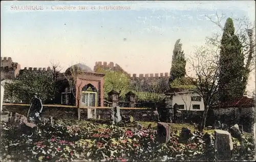 Ak Thessaloniki Griechenland, Cimetiere turc et fortifications