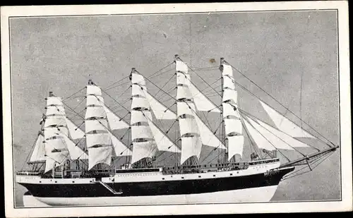 Ak Segelschiff, Fünfmast Vollschiff Preußen