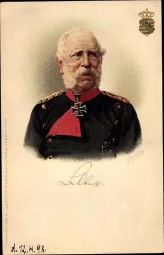 Künstler Litho Donadini, Antonio Ermenegildo, König Albert von Sachsen, Portrait